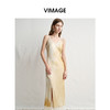 VIMAGE纬漫纪2025夏季新款设计感晕染印花高级V领修身显瘦吊带连衣裙V2377908 商品缩略图3