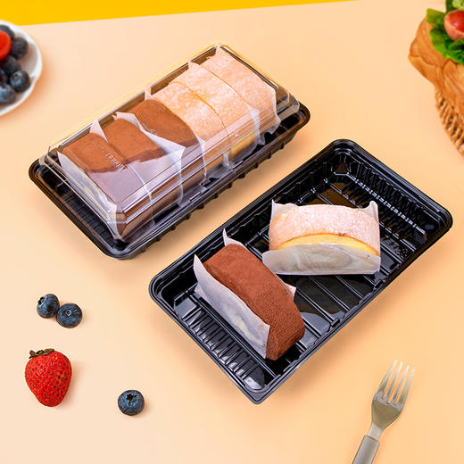 喇叭花蛋糕卷包装盒日式瑞士卷切块毛巾卷中式烘焙甜品糕点桃酥盒 商品图0