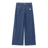 ONIARAI/鬼洗25春夏泥棒蓝兔兔鱼刺绣轻薄高腰阔腿长裤女 25N5403 商品缩略图3
