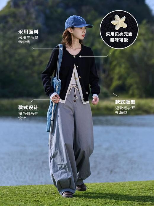 马得工地/MDGDMY251108/基础短款毛衣开衫 商品图2