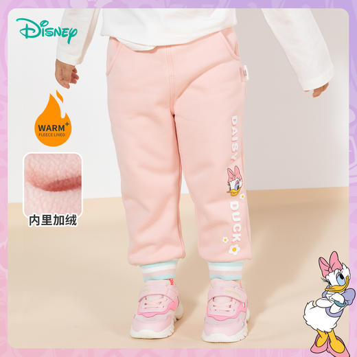 迪士尼童装女童加绒长裤秋冬新款中小童甜美黛丝宝宝保暖绒裤233K1387 商品图2