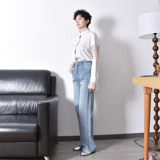 SAINT L’UCK/圣媛女装直筒牛仔裤SA125C02 商品图1