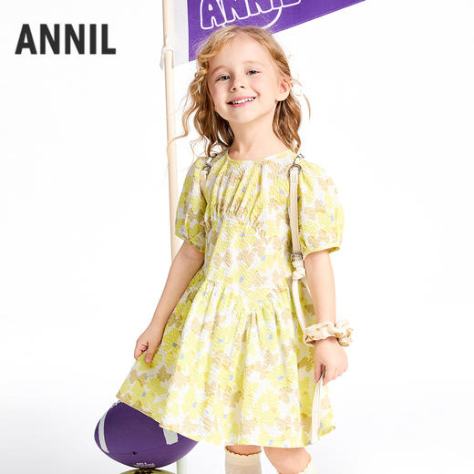 女童短袖连衣裙夏季新款安奈儿童装实体店同款XG523642 商品图0