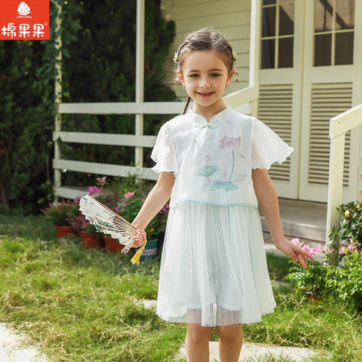 棉果果夏季商场专柜同款女童国风清新国风连衣裙M222701425320 商品图0