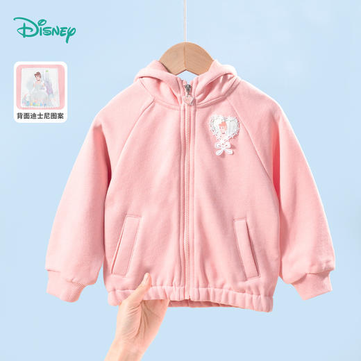 迪士尼童装女童连帽外套春秋款中小童甜美公主休闲卫衣上衣221DS0501 商品图5
