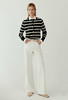 小禾同款2025春黑白条纹针织开衫 商品缩略图2