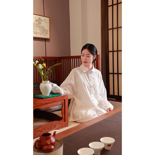 【抖音专属】新中式衬衣（25710036山矾设计师） 商品图5