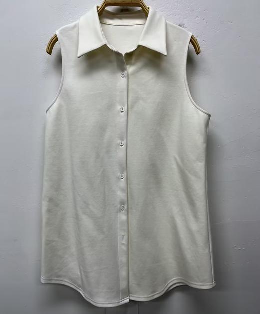 214 GD立领排扣无袖打底小衫40101（白）314214032105 商品图0