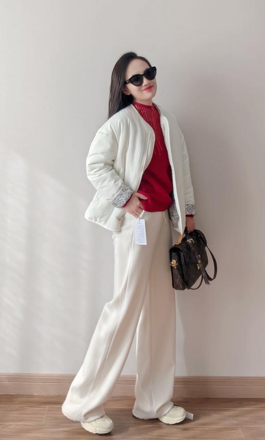 白百合同款腰果花内衬简约小棉袄 商品图9