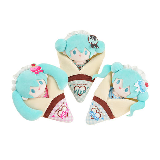 【GSC现货】初音未来 可丽饼系列 毛绒玩偶挂件A 薄荷巧克力款/B 奶油草莓款/C 海盐苏打款GSM 商品图4