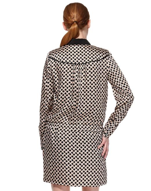 1003000364515 EQ:IQ 黑/卡其色印花潮流个性长袖连衣裙 商品图1