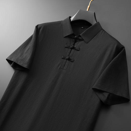 【国潮】【DDP】大依优型大码短袖POLO衫中国风翻领商务休闲透气半袖夏季上衣 商品图7