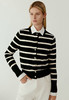 小禾同款2025春黑白条纹针织开衫 商品缩略图1