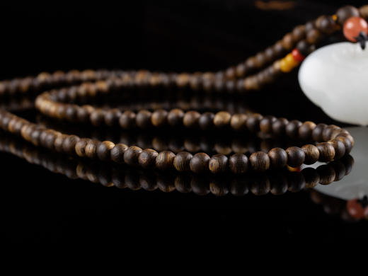 XY0030原创沉香+和田玉如意挂件 商品图8