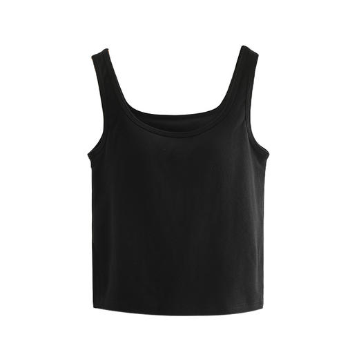 【买1送1】免Bra纯棉吊带背心 7A纯棉K菌面料，内置3D立体固定杯垫 一秒聚拢，经典H版型+加长下摆=视觉显瘦显高，大U领、一字型加宽肩带纯欲风满满 商品图4