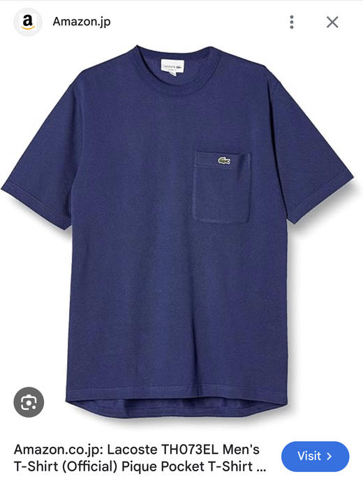 L.A.C 日版口袋 珠地网棉 圆领短袖体恤 TX396 商品图2