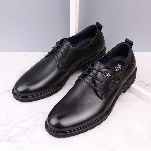 【超纤软垫 柔韧透气 防滑舒适】强人3515 商务正装通勤男皮鞋 商品图3