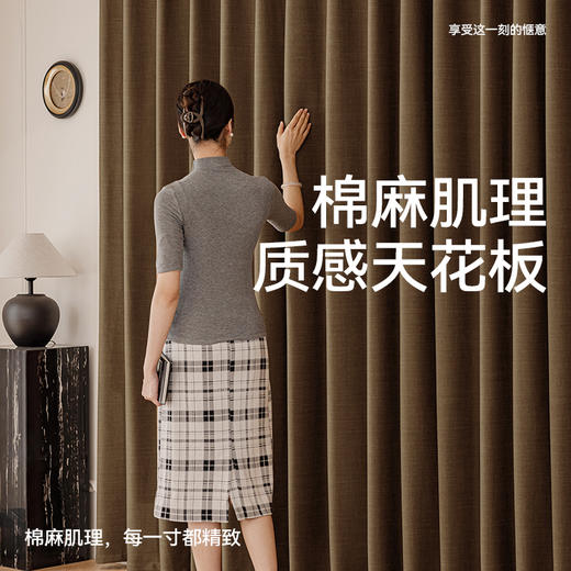 【木笙】金蝉仿麻高遮光窗帘 商品图3
