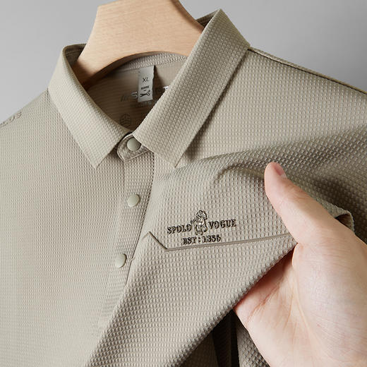 【冰丝】【DDP】大依优型大码短袖POLO衫弹力翻领商务休闲透气半袖夏季上衣 商品图7