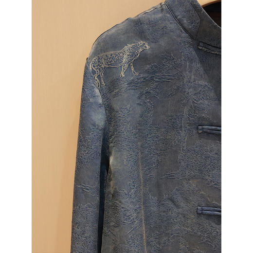 【抖音专属】新中式男衬衣（25710905帝释青-奢定款） 商品图2