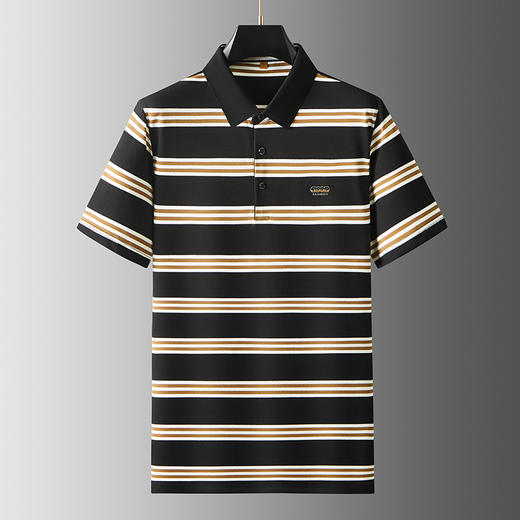 【棉质】【DDP】大依优型大码短袖POLO衫弹力翻领商务休闲透气半袖夏季上衣 商品图0