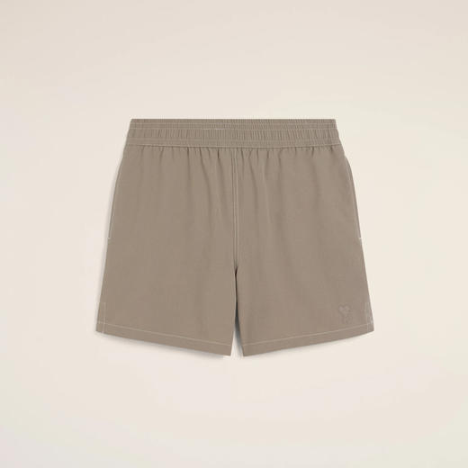 AMI 男士心形徽标刺绣休闲短裤 灰色 HBW006 PA0027 0952 商品图0