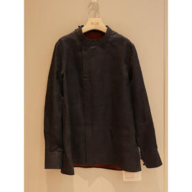 【抖音专属】新中式男衬衣（25710904-玄色-奢定款）