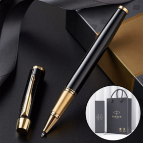 PARKER派克IM金典丽雅金夹宝珠笔 签字笔礼盒 商务高端档次礼物中性笔水笔 黑色 1支