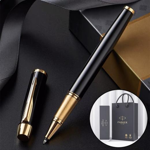 PARKER派克IM金典丽雅金夹宝珠笔 签字笔礼盒 商务高端档次礼物中性笔水笔 黑色 1支 商品图0