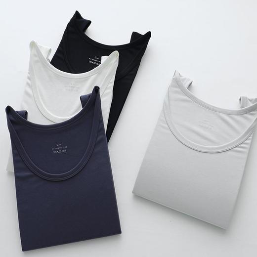 weyo男款兰精莫代尔无痕圆领背心V领背心基础款无袖上衣2711-2715 商品图5