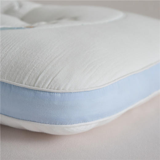 自然醒A类全棉双层纱儿童枕芯6岁以上全棉双层纱单人枕头护颈枕家用一对装学生小枕头XK 商品图14