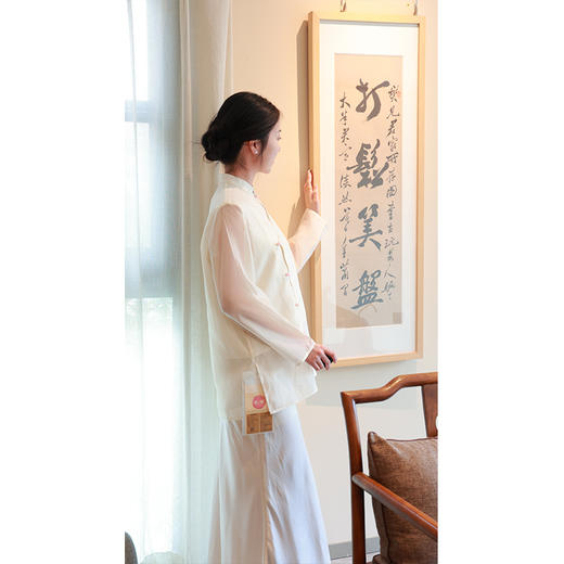 【抖音专属】立领小衫（24710261Y白鸢尾设计师） 商品图4