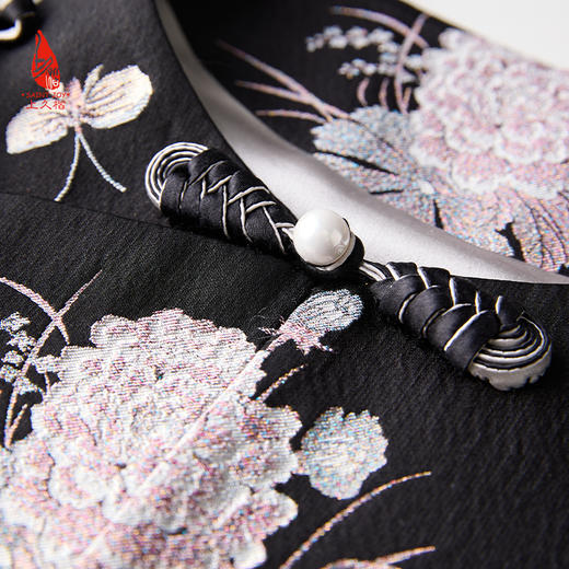 SAINTJOY/上久楷女式宋锦马甲 芙蓉果蝶 CY1044207015 商品图5