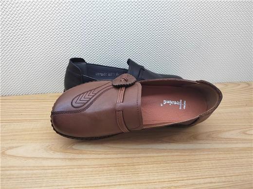 豪行新款23392638真皮低跟复古休闲女鞋单鞋皮鞋 商品图3