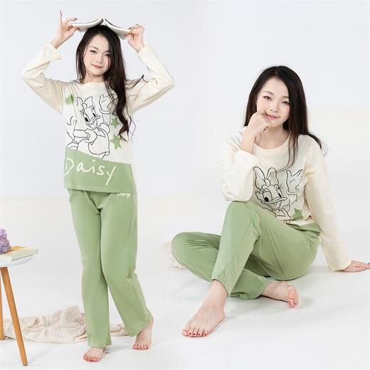 秋冬新款纯棉家居服套装黛西印花长袖长裤睡衣两件套可外穿ZD3CY004 商品图2