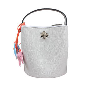 意大利FURLA芙拉女包DANAE MINI 水桶单肩斜挎手提包纯白色（以实物为准）