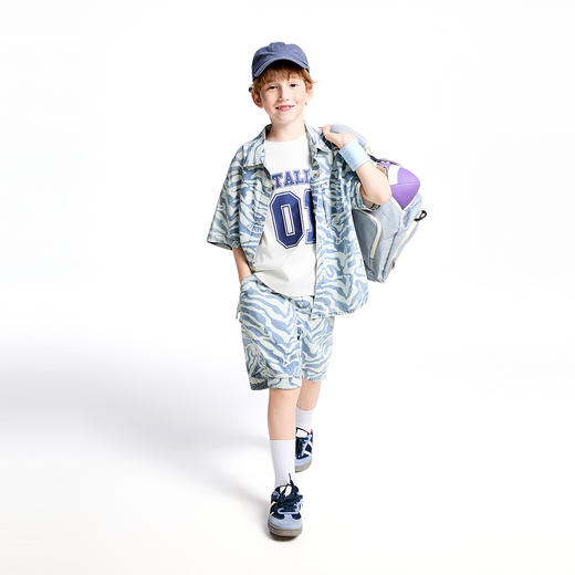 【实体店同款】男童翻领短袖上衣夏季新款安奈儿童装AB521631 商品图5