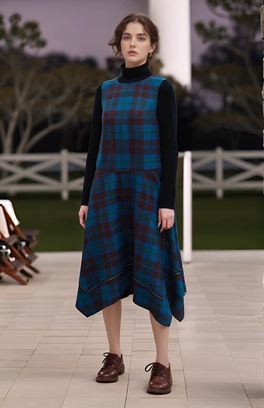 不对称设计摆背心裙 商品图1