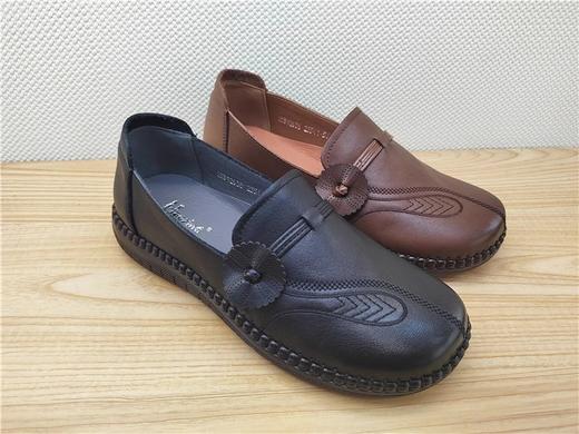 豪行新款23392638真皮低跟复古休闲女鞋单鞋皮鞋 商品图2