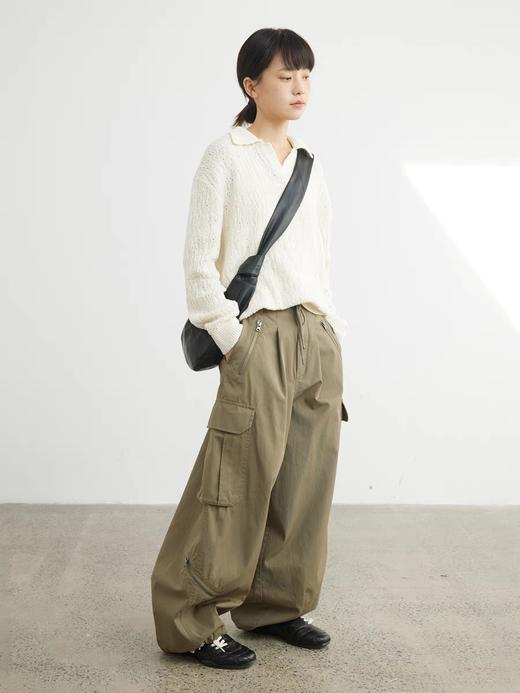 步履不停/5A13271C/肌理针织v领POLO衫 商品图3