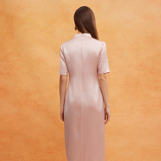 QF806斯尔丽25新款喜妈妈商场同款宴会改良旗袍烫钻手工钉绣修身连衣裙 商品图1