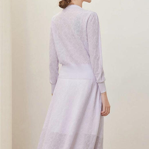 【自】全新升级【铂金会员441/天猫599/差价158】(99416) 洛诗琳2025春夏新款百搭减龄薄款针织开衫中长款半裙两件套 商品图4