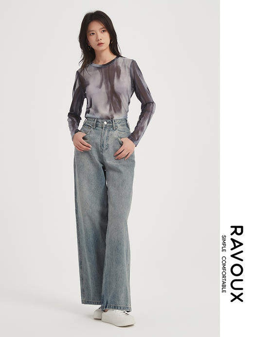 271199912复古直筒牛仔裤 商品图5