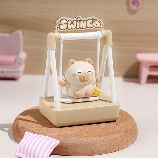 【趣味秋千摆件，秋千一摇烦恼消~】新款招财猫财神爷荡秋千摆件 办公室桌面车装饰 解压儿童礼品玩具-QQ 商品图7