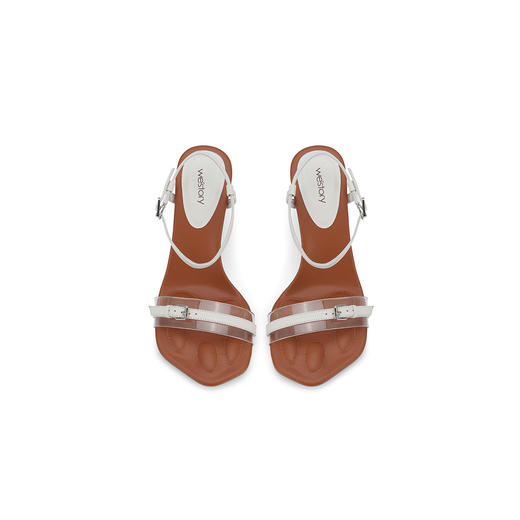 westory夏季新款法式优雅细高跟凉鞋露趾高跟鞋凉鞋W24BG62131 商品图3