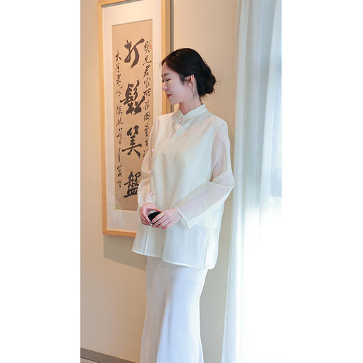 【抖音专属】立领小衫（24710261Y白鸢尾设计师） 商品图1
