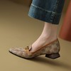 【预售5天】韩版小香风拼色女鞋，牛皮织物复古平底乐福鞋HYT&F-7201 商品缩略图0