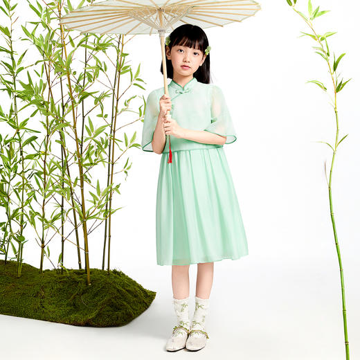 女童短袖连衣裙夏季新款安奈儿童装实体店同款AG523609 商品图5