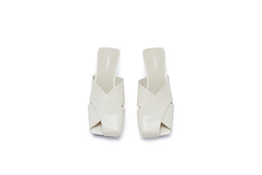 westory夏季新款法式优雅低平跟凉鞋露趾低平跟外穿拖鞋S24BJ62151 商品图3