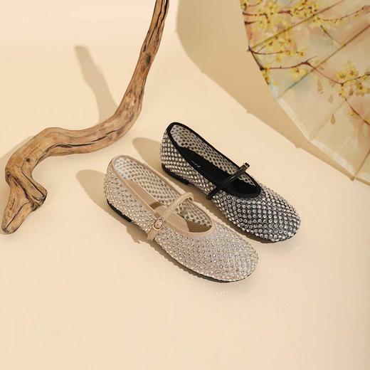 westory春季新款新中式国风鞋玛丽珍洞洞鞋W24AH57711 商品图0